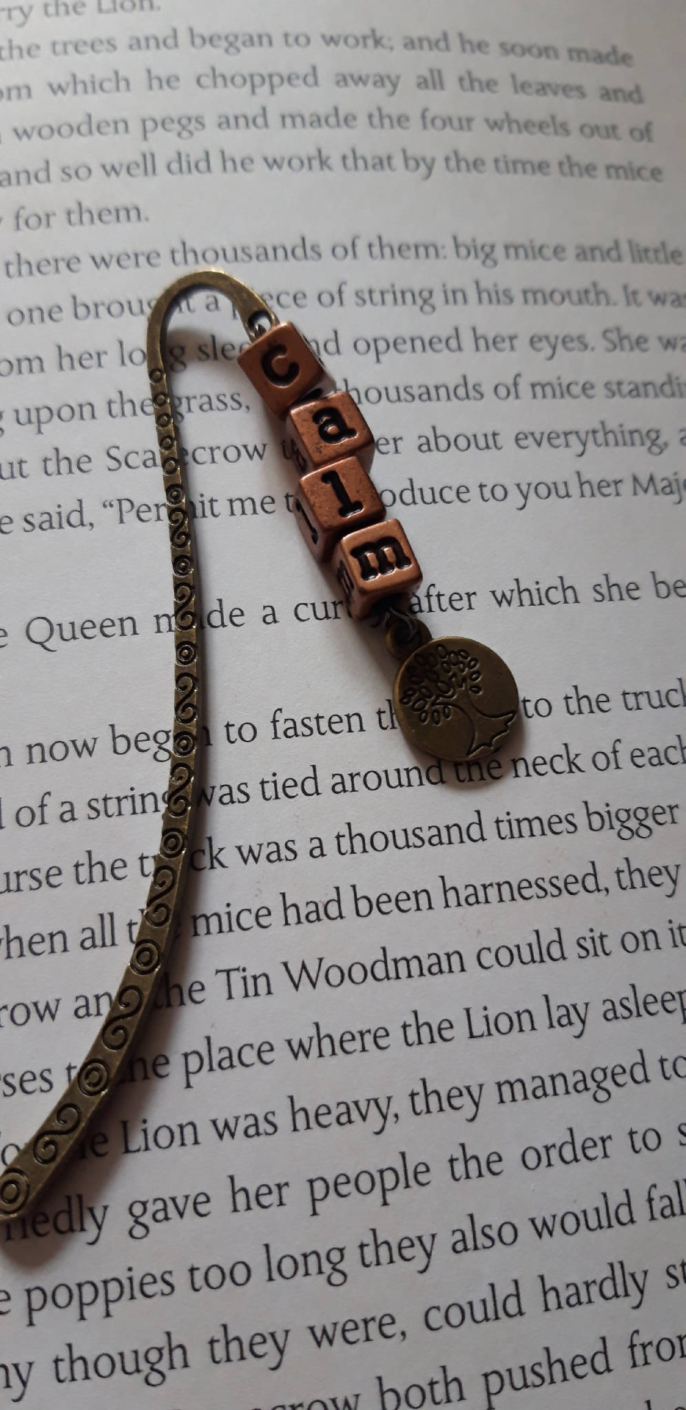 Calm bookmark