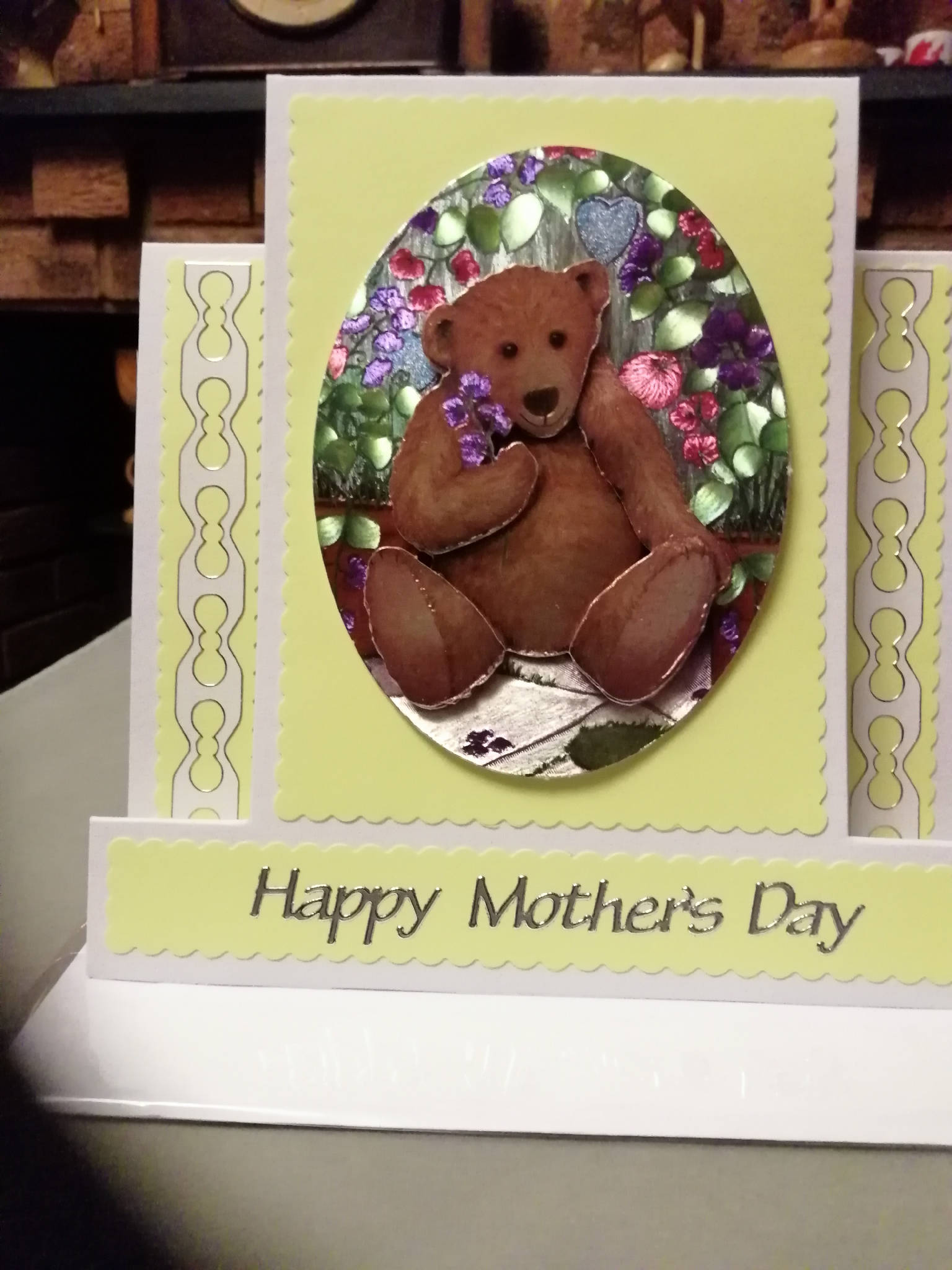 Mother's Day Card, handmade, easel type