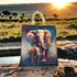 Reusable Water Resistant Handmade Tote Shopping Bag featuring the Elephant