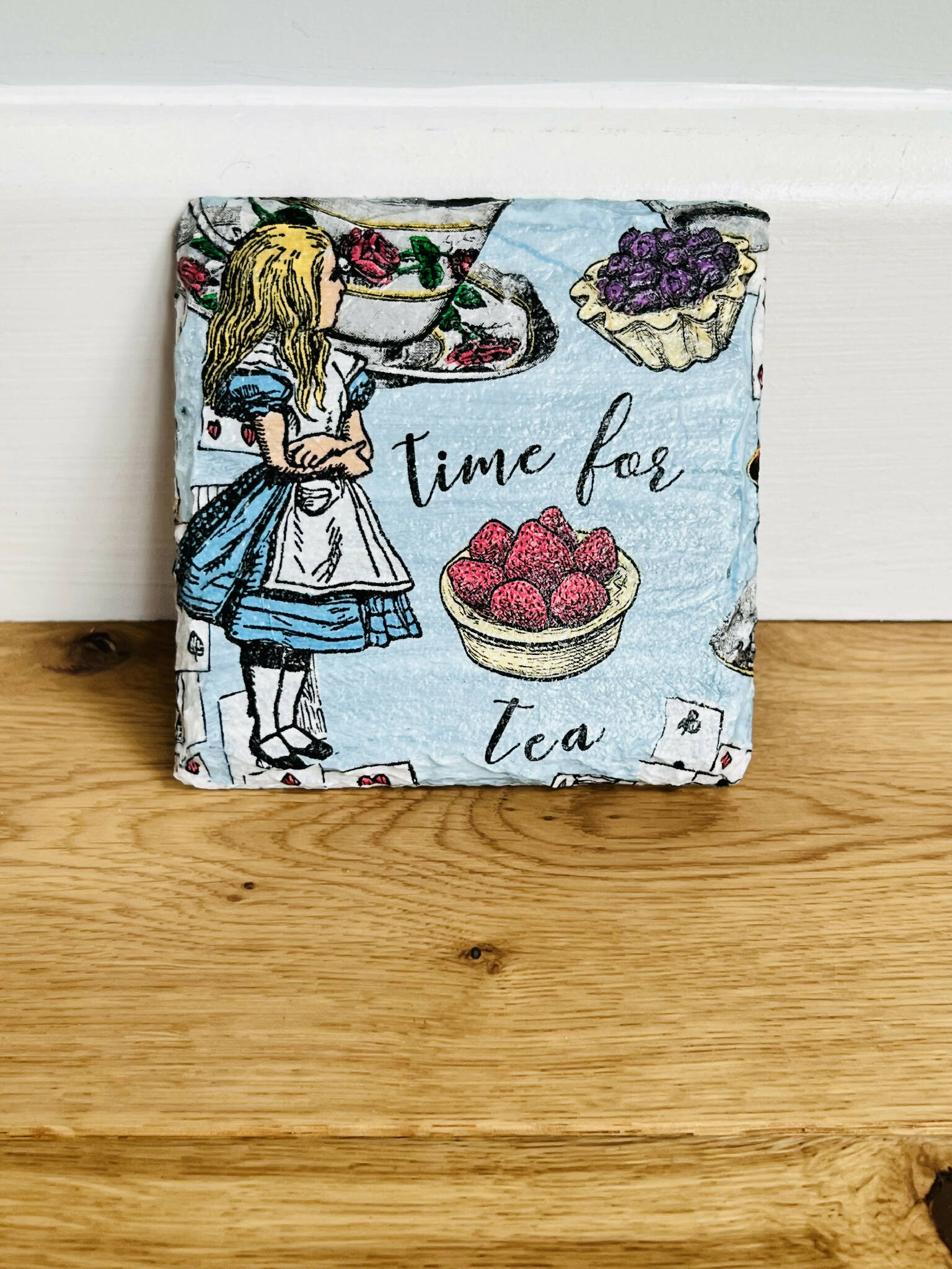 Wonderland blue coasters