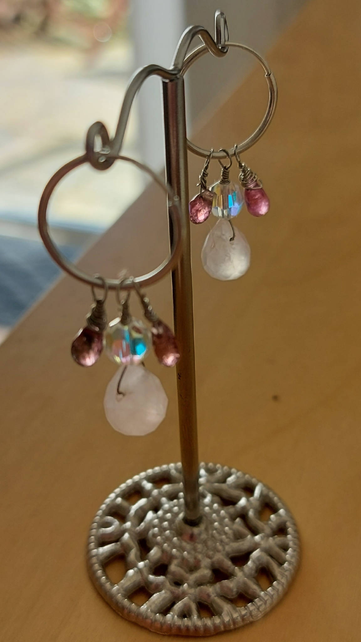 Pretty in Pink Hoop Earrings