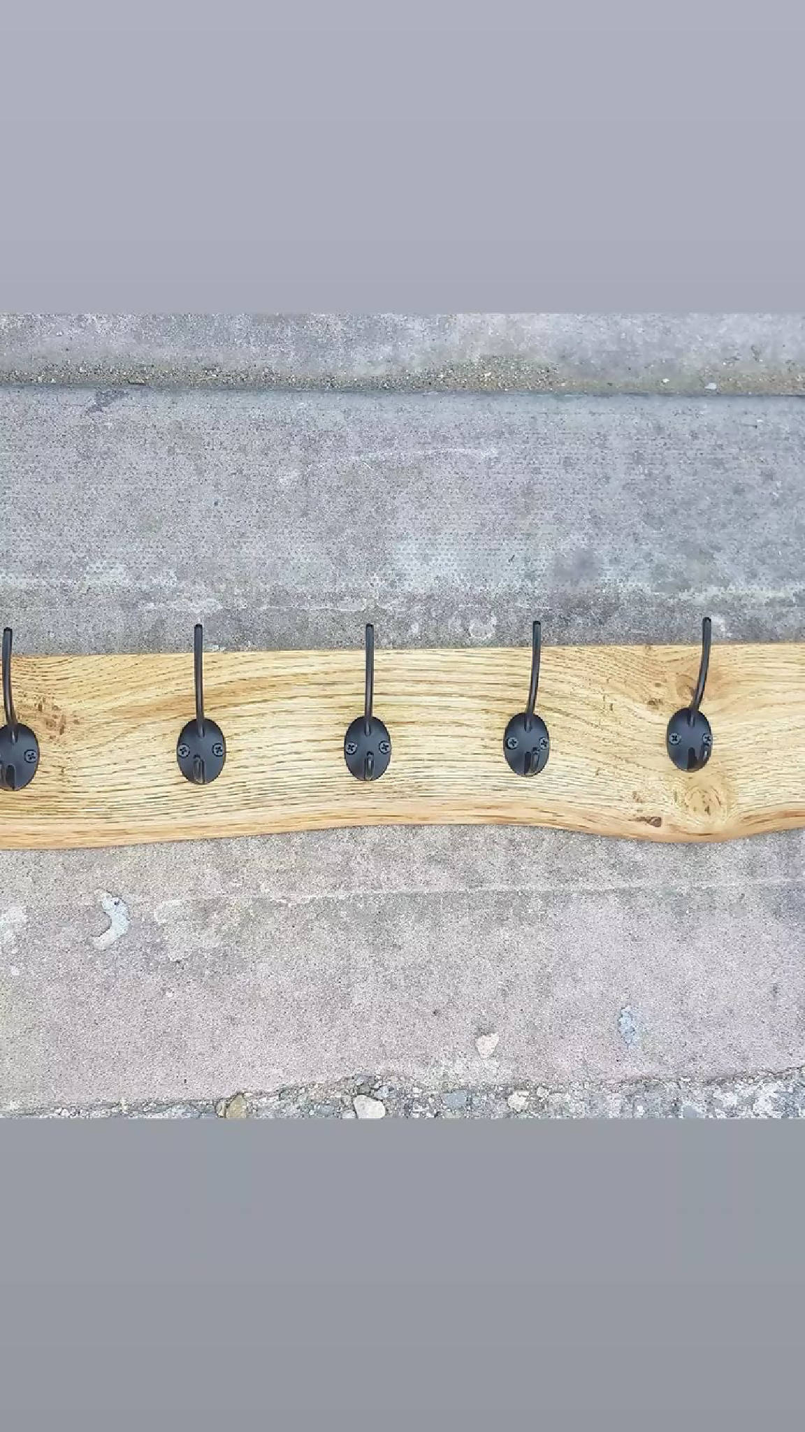 Oak coat rack