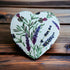 Floral Lavender heart slate coasters