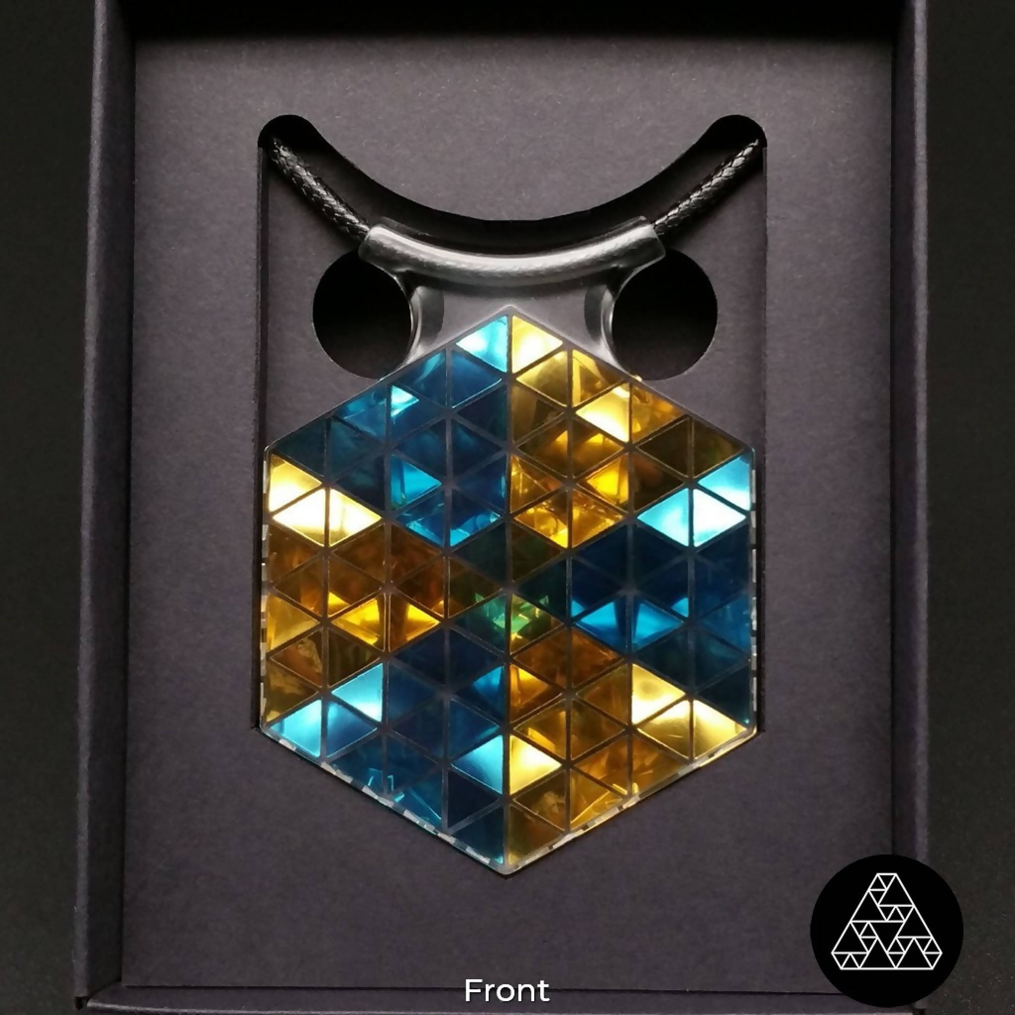 CARBON Pendant - Gold/Blue