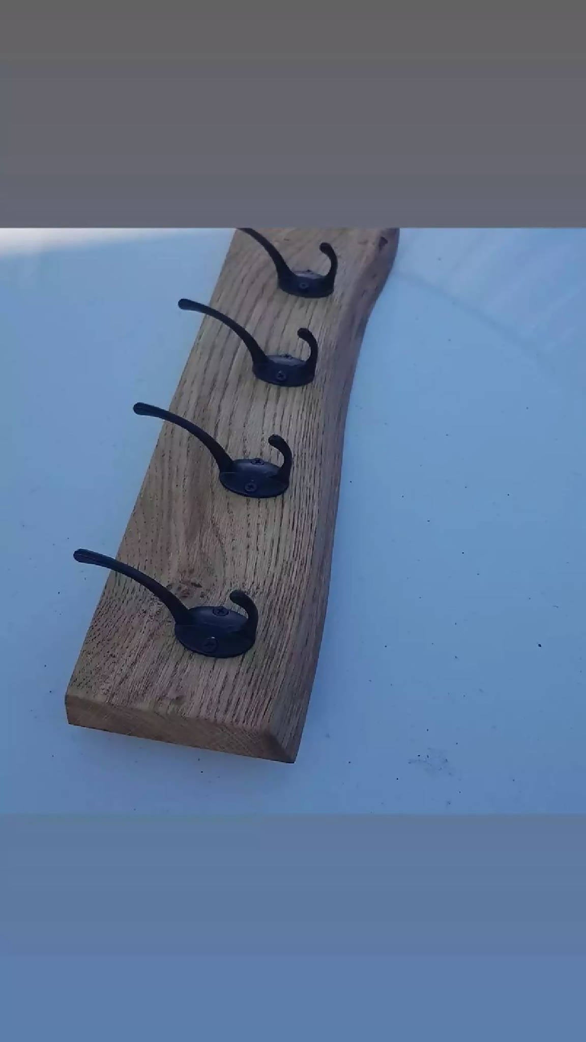 Oak coat rack